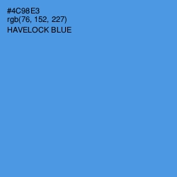 #4C98E3 - Havelock Blue Color Image